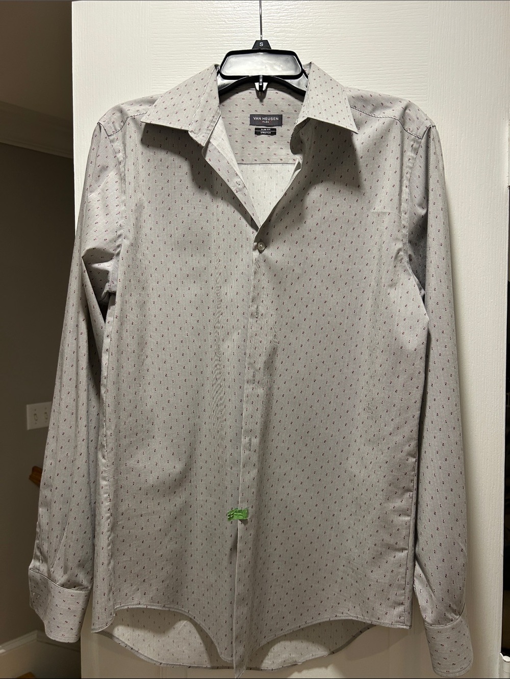 Vince Camuto Men's Light Gray Microprint Dress Shirt